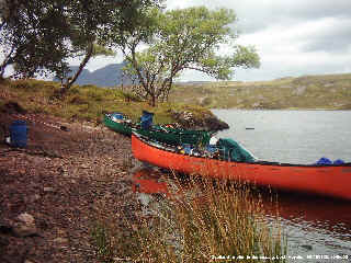 Picnic stop on Loch Veyatie.