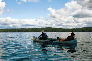 Setting off after our first camp, going north. Stora Le. Sweden