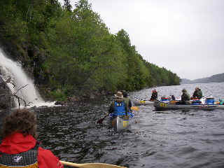 An inlet waterfall