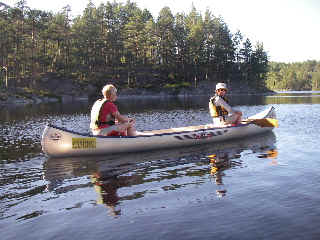 Paddling in empty canoes