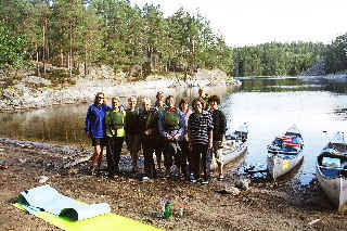 Group photo before meeting our shuttle.